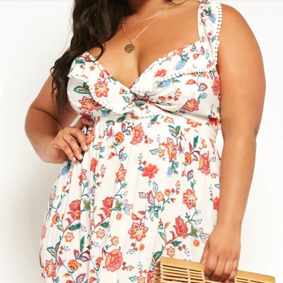 Forever 21 Dresses & Skirts - 🌺 Floral Print Maxi Sun Dress Plus Size